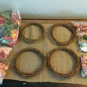 Twig rings with DIY flowers
